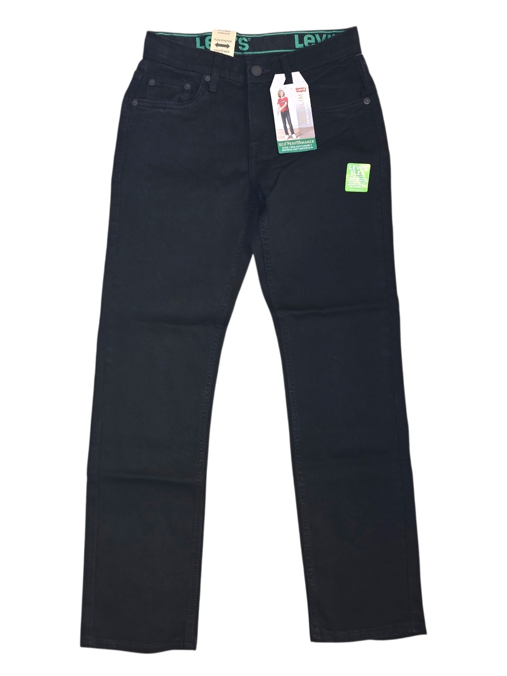 Levi's Boys 511  Black Straight Jeans, 14 Reg
